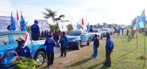 Puluhan Mobil Berstiker Demokrat “AHY dan RHP” Touring dari Kobakma ke Wamena