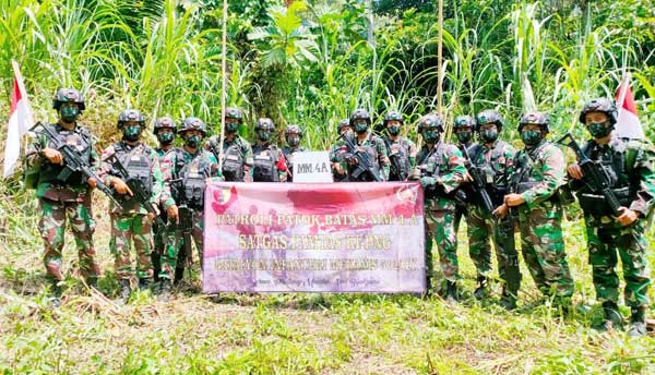 Satgas TNI Patroli Patok MM4