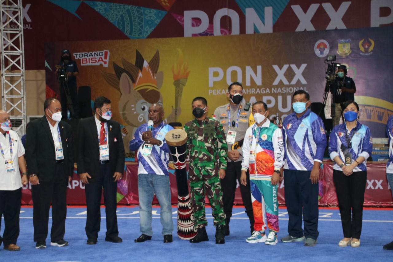 Pertandingan Cabor PON XX Klaster Merauke Resmi Dibuka, Wakapolres: Siskamtibmas Aman Terkendali 8 WhatsApp Image 2021 09 29 at 21.10.31