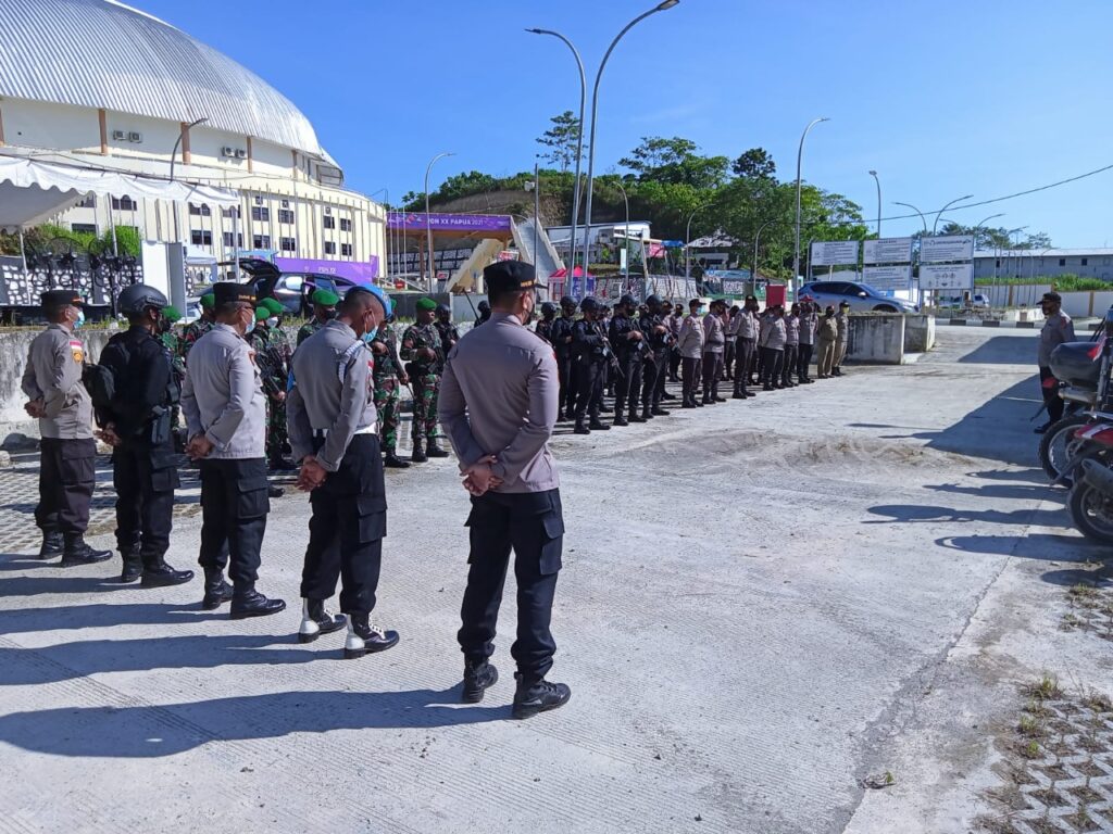 Personil Gabungan Siap Kawal Pertandingan Cabor Volly di Koya Koso