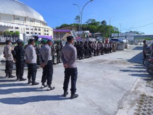 Personil Gabungan Siap Kawal Pertandingan Cabor Volly di Koya Koso