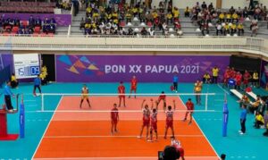 Personel Gabungan Amankan Laga Pembuka Cabor Voli Indoor
