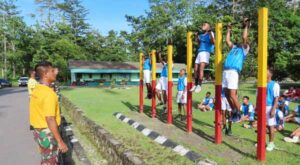 Catam PK Gel II Zonasi Kodim Mimika Lanjut Tes Kesegaran Jasmani