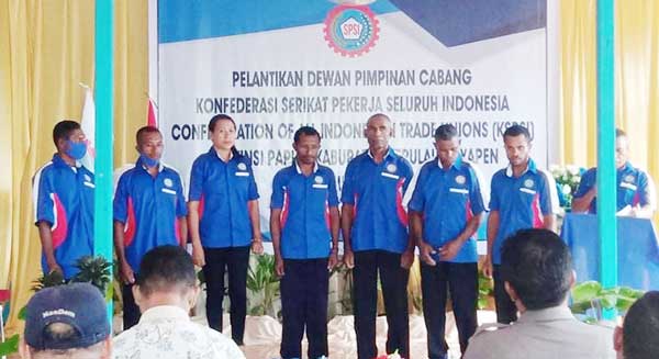 DPC KSPSI Kepulauan Yapen Periode 2021-2026 Resmi Dilantik 1 DPC KSPSI Yapen Pengurus Dilantik