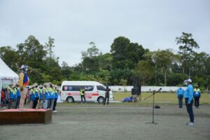 Wabup Mimika Pimpin Upacara Pertandingan Cabor Terjun Payung