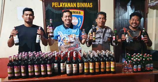 Polsek Abepura Puluhan Miras Disita