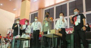 Wakapolda Papua Tinjau Laga Cabor Kempo di GOR STT Gidi Sentani