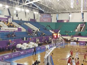 Pengamanan Ketat Saat Pertandingan Cabor Bola Basket di Klaster Mimika