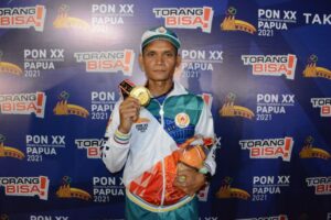 PON XX: Brigpol Tetih Personil Polresta Jayapura Kota Raih Medali Emas Cabor Panjat Tebing