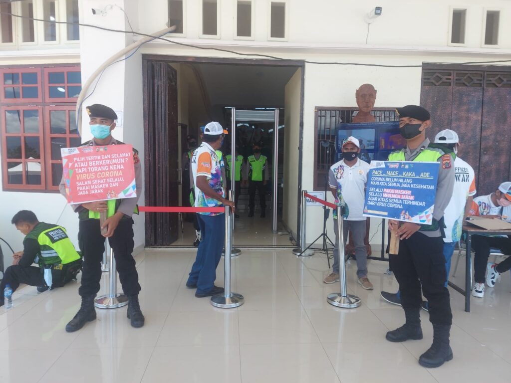Pengamanan dan Prokes Ketat di Venue Cabor Pencak Silat GOR Toware