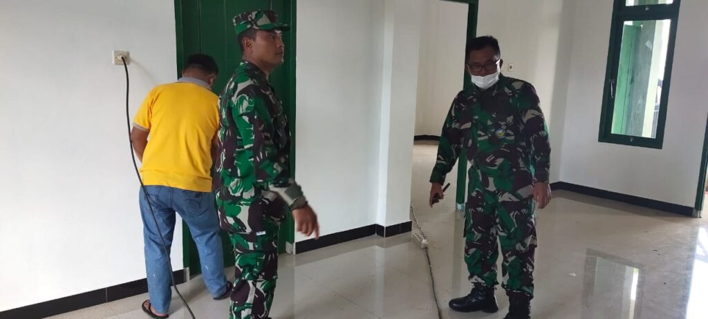 Dandim 1801 Baru Tinjau Perkembangan Pembangunan Makoramil Kota
