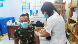 Personel Satgas TNI Ikut Vaksinasi di Batas RI – PNG