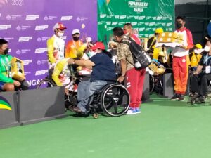 Peparnas XVI: Papua Raih Emas Perdana di Cabor Tenis Kursi Roda