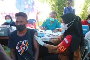 Capaian Vaksinasi di Kota Sorong Masih Minim, Polda PB Tancap Gas