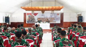Kunjungi Kodim 1702/JWY, Danrem PWY Sosialisasikan Kebijakan Pelaksanaan Tugas di Papua