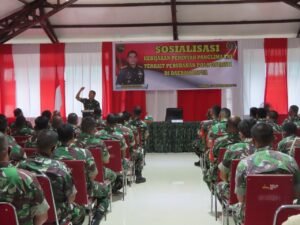 Sosialisasi Kebijakan Panglima TNI, Danrem 174/ATW: Laksanakan Binter dan Komsos