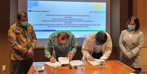 BPJS Kes PTFI Teken Kerja sama