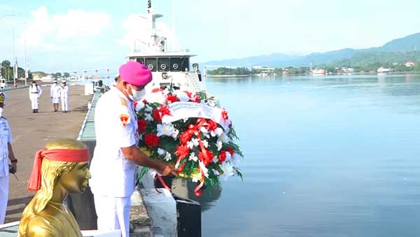 Danlantamal IX Ambon Tbur Bunga 204 Tahun Marta CT