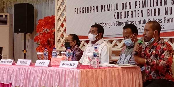 Ketua DPRD Biak Hadiri Rapat Konsolidasi Pemilu 2024