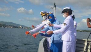 Peringati Hari Dharma Samudera 2022, Lantamal IX Ambon Gelar Tabur Bunga