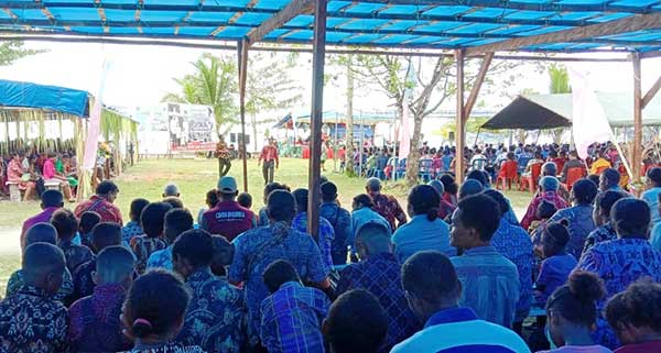 Ibadah 4HUT ke 167 PI Tanah Papua Biak
