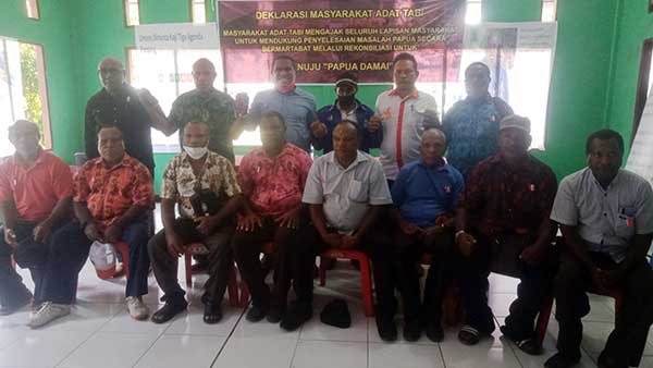 Deklarasi Dukung Penyelesaian Masalah Papua, Masyarakat Adat Tabi Tegaskan 3 Poin Penting 3 Masyarakat Adat Tabi Dukung Rekonsiliasi2