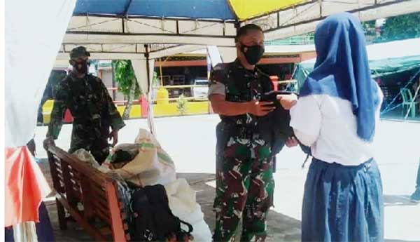 TNI bagi tas di BVD