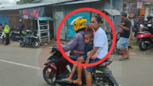 Penumpang Ojek Tidak Gunakan Helm Disoroti : Harus Ditilang