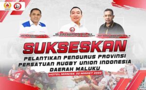 Besok, Pengurus Rugby Maluku Dikukuhkan