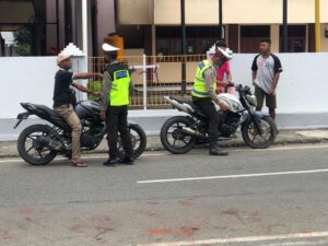 Satlantas Polres Manokwari Gelar Giat Peningkatan Disiplin Lalin