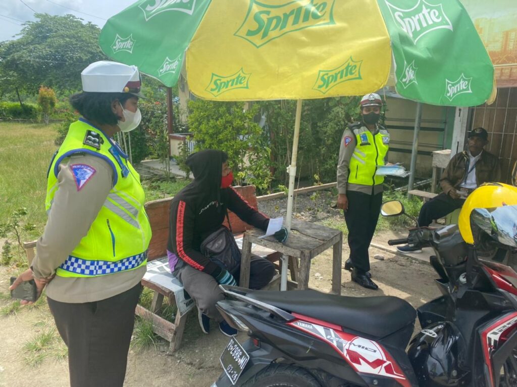 Pejasa Ojek Depan Bandara Rendani Dikunjungi Satlantas Manokwari