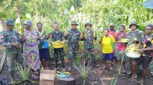 Panen Raya Jagung, Warga : Terima Kasih Satgas Yon 123/Rajawali