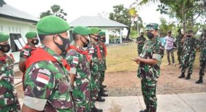 Kunjungi Satgas Pam Puter, Ini Pesan Kasdam Pattimura ke Prajurit