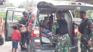 Satgas TNI Evakuasi Ibu Melahirkan di Kampung Skouw Sae, Anaknya Diberi Nama Raksatama