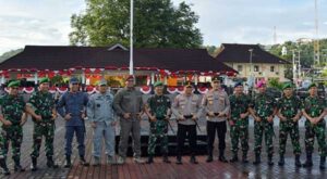 Danlantamal IX Hadiri Apel Bersama TNI – Polri di Lapangan Polda Maluku