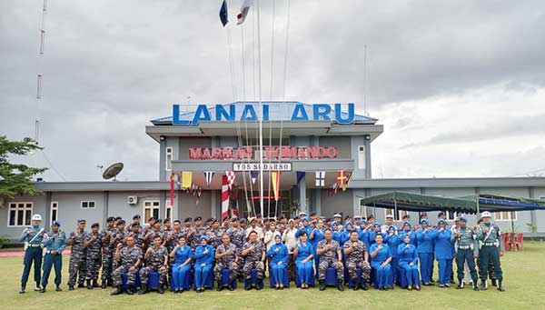 Danlantamal IX Dampingi Pangkoarmada III Kunker di Lanal Aru