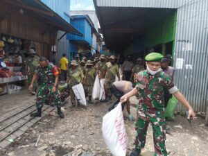 Koramil Tigi Gelar Karya Bakti Sambut HUT ke 59 Kodam XVII Cenderawasih