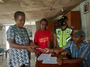 Koramil Biak Kota Dampingi Penyaluran Bantuan Langsung Tunai TA 2022