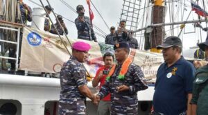 Danlantamal IX Sambut Peserta Muhibah Budaya Jalur Rempah Nusantara 2022 di Banda Neira