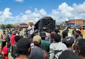 Tunggu Kepastian Ibukota Papua Tengah, Masyarakat Nusantara Mimika Lakukan Aksi Damai