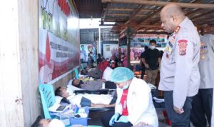 Jelang Hut Bhayangkara ke 76, Polda Papua Gelar Bakti Kesehatan Donor Darah