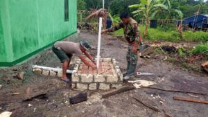 Satgas TMMD ke-113 Kodim Yawa Bersama Warga Terus Pacu Pembangunan Septic Tank