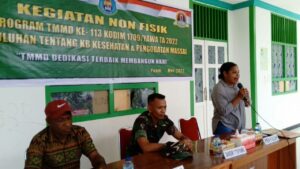 Satgas TMMD Gelar Penyuluhan KB Kes dan Pengobatan Massal di Kampung Poom