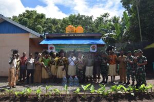 Satgas TNI Yonif 123/RW Siapkan Air Bersih Bagi Masyarakat di Perbatasan RI-PNG