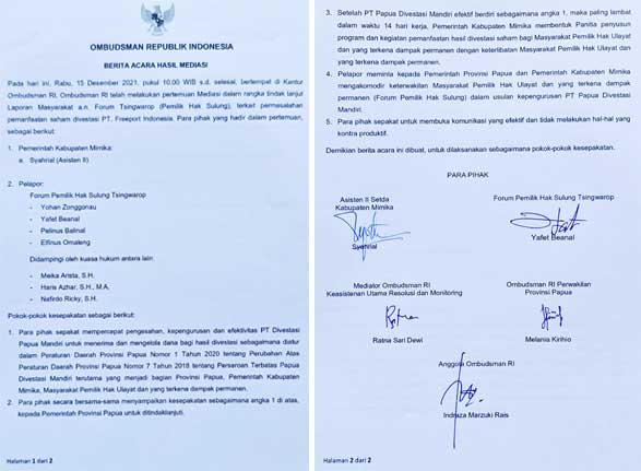 FPHS Tsingwarop Kesepatani Ombudsman RI