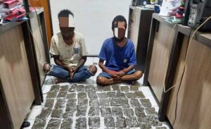 Polisi Ringkus 2 Pembawa Ganja 2,8 Kg Asal PNG di Batas Negara