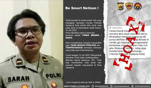 Chatingan Imbauan Humas Polresta Hoax, IPDA Sarah : Masyarakat Silakan Beraktivitas Seperti Biasa