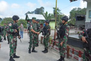 Danrem JO Sembiring Kunker Perdana ke Pos Satgas Pamtas RI-PNG Kolakops Korem 172/PWY