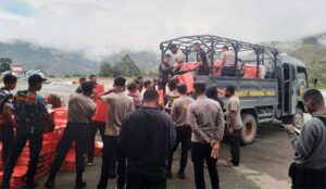 Polres Lanny Jaya Kawal Pendistribusian Bansos dari Kemensos RI