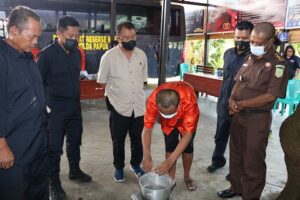 Dit Resnarkoba Polda Papua Musnahkan Barang Bukti Sabu dan Ganja